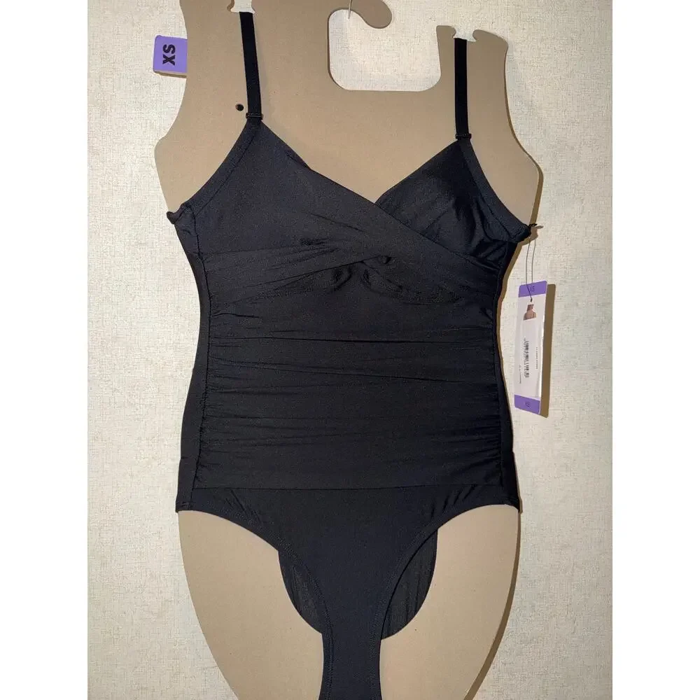 DKNY One-Piece Swimsuit Great For Paddle Boarding Size Small Black NWT - Picture 7 of 7